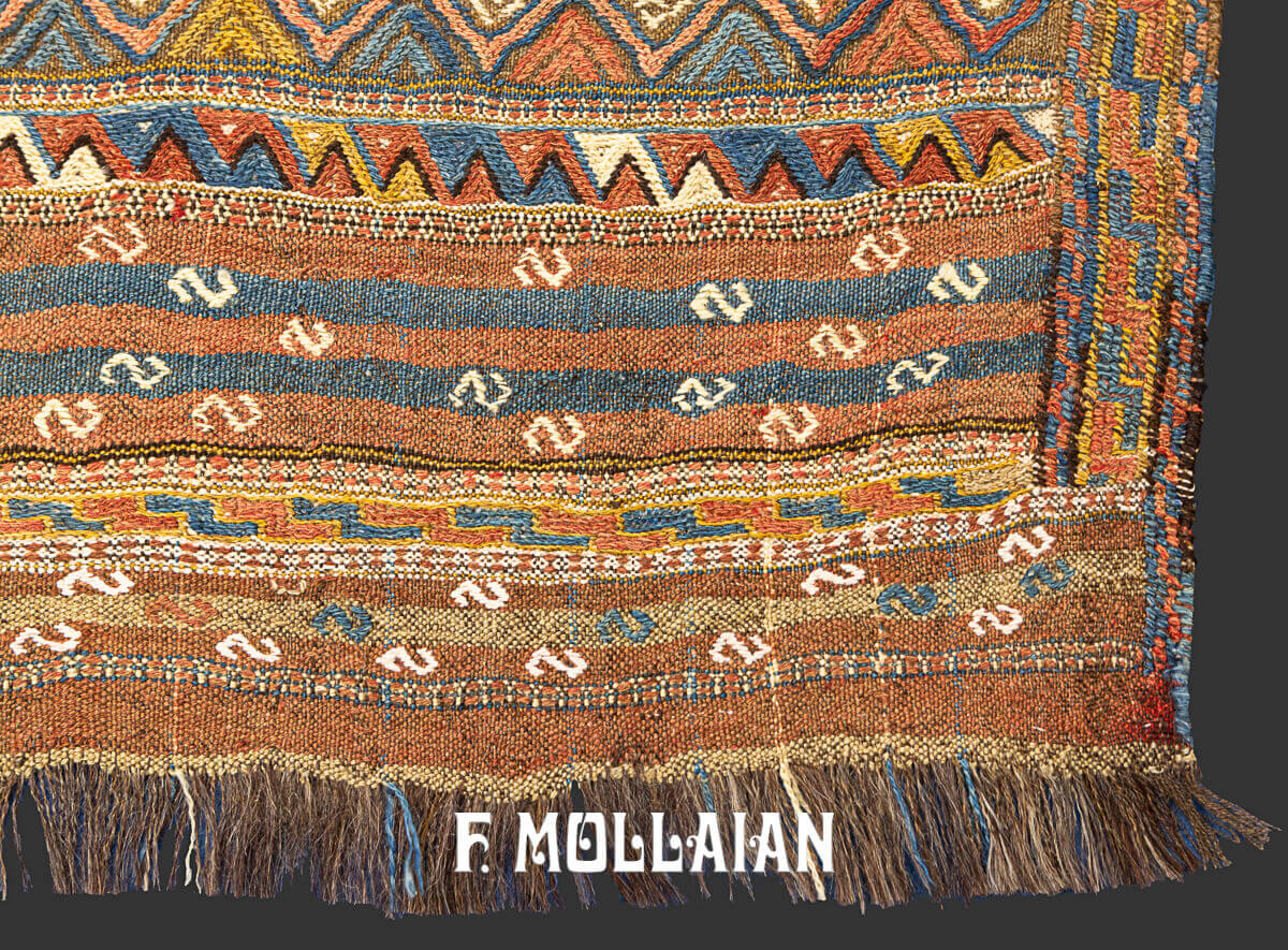 Antique Kilim Shahsavan with geometric design n°:16691881